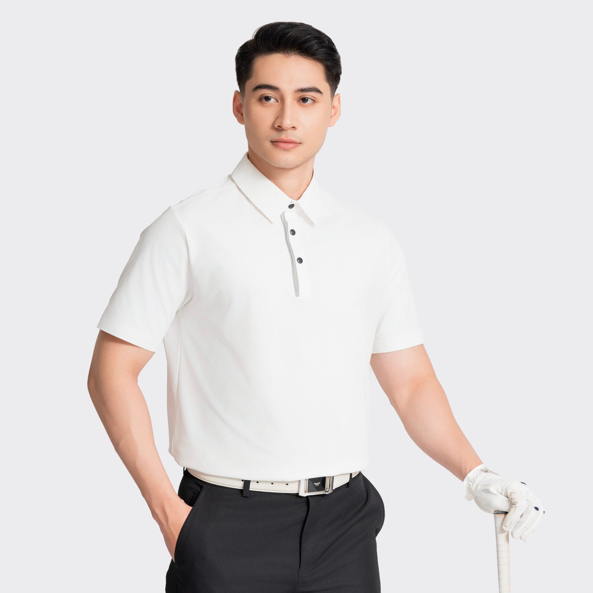 Áo thun polo chống tia cực tím Aristino Golf cho nam APSG42AZ