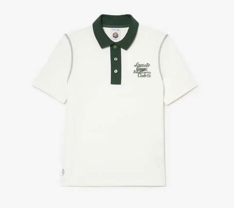 Áo Polo Lacoste Nữ Roland Garros Dáng Suôn Regular Fit PF6067-00-X0N Màu Trắng
